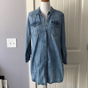 Denim shirt dress